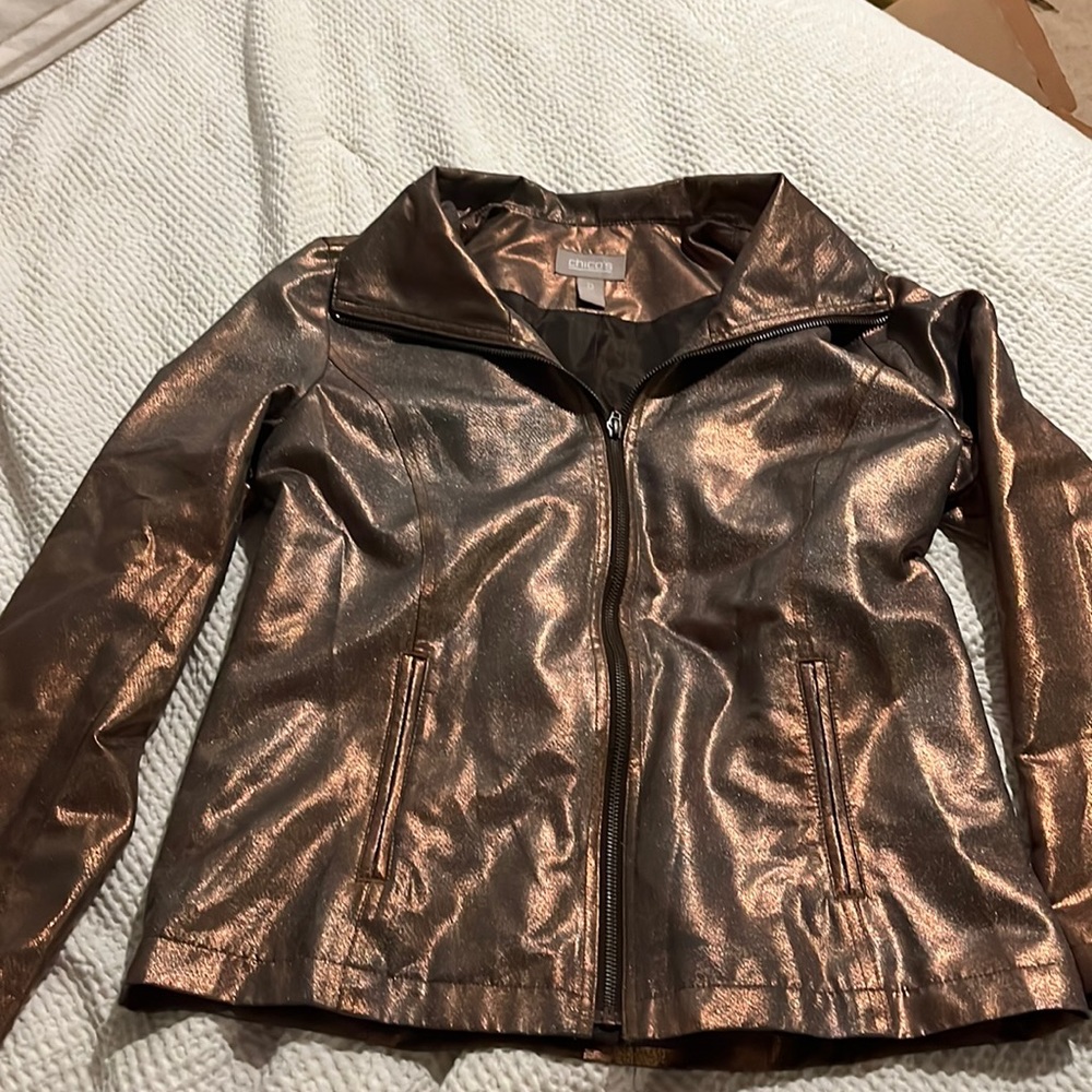 Shimmery gold Chico’s jacket